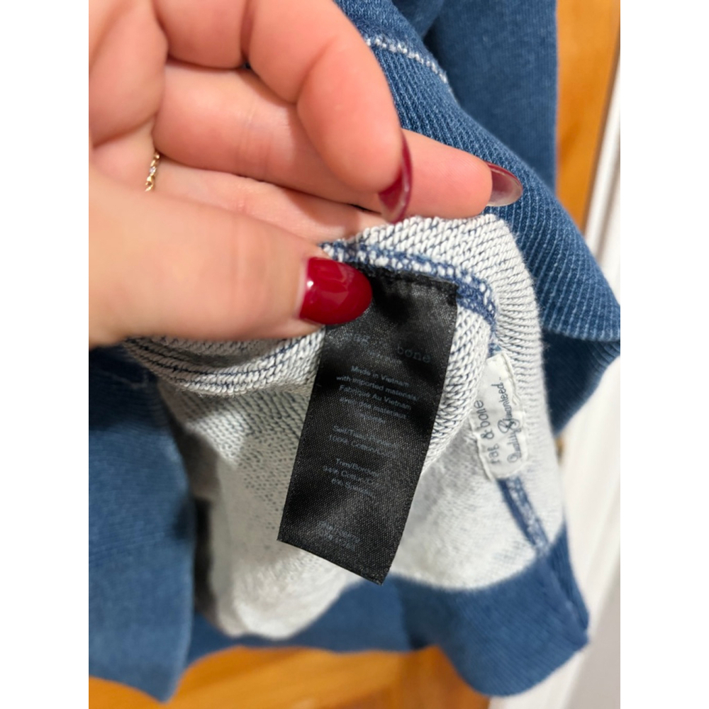 rag & bone New York Garment Dyed French Terry Crewneck Sweatshirt Blue Men’s M - Picture 5 of 8